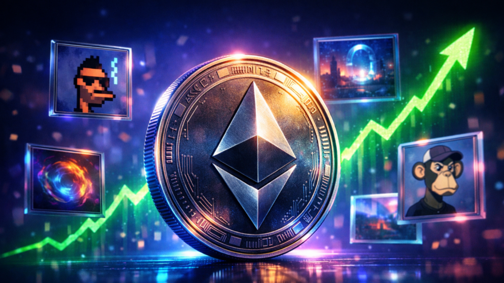 Ethereum Drives NFT Market as Weekly Volume Climbs 40%