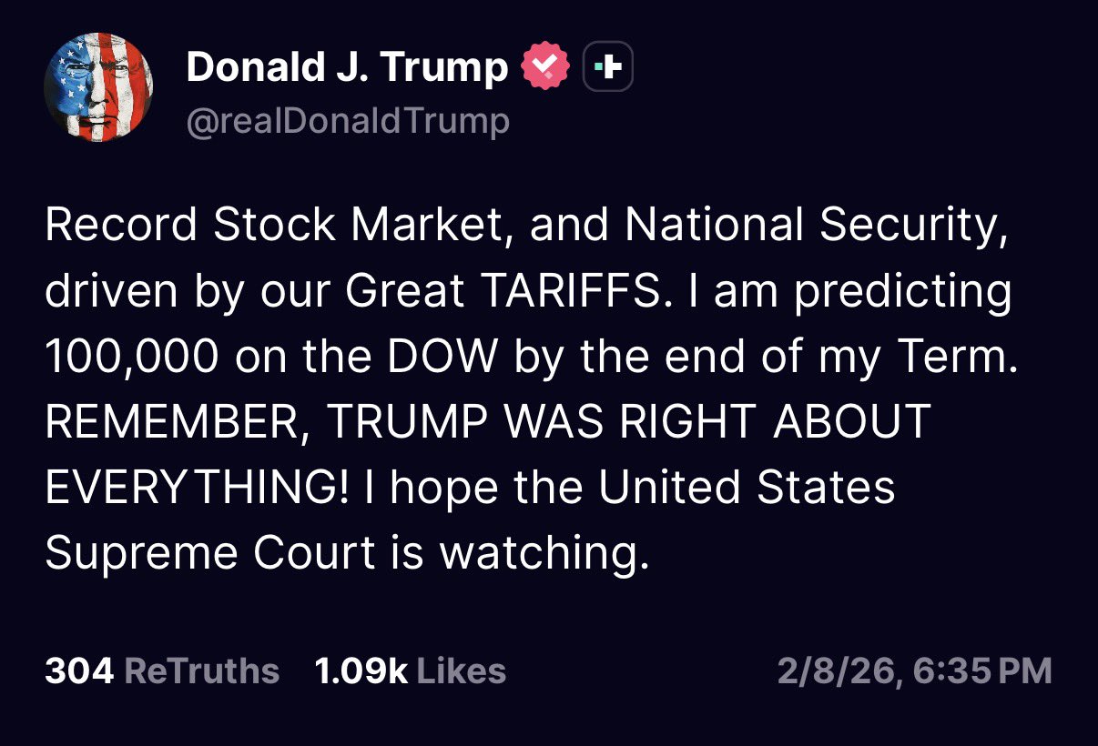 Down Jones President Trump | Source: Donald Trump