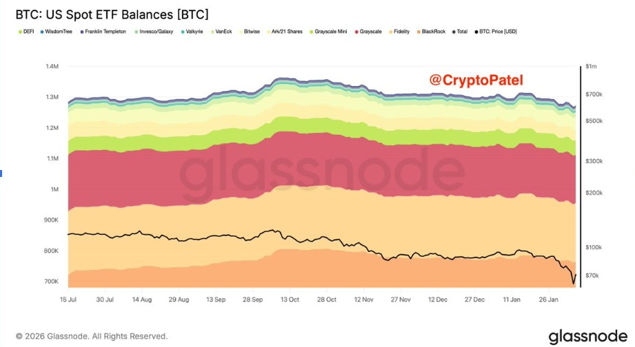 BTC US Spot ETF Balances | Source: Crypto Patel, X