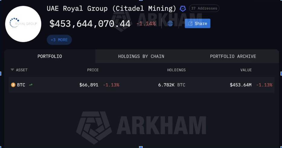 UAE Royal Group | Source: Arkham Intelligence
