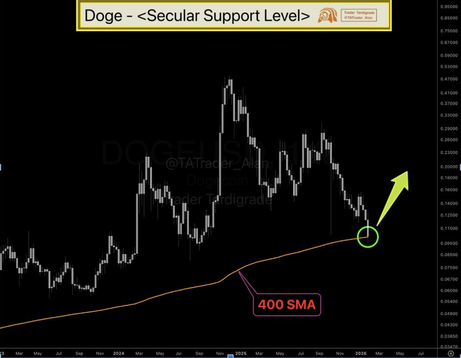 DOGE Secular Support Level | Source: Tardigrade, X