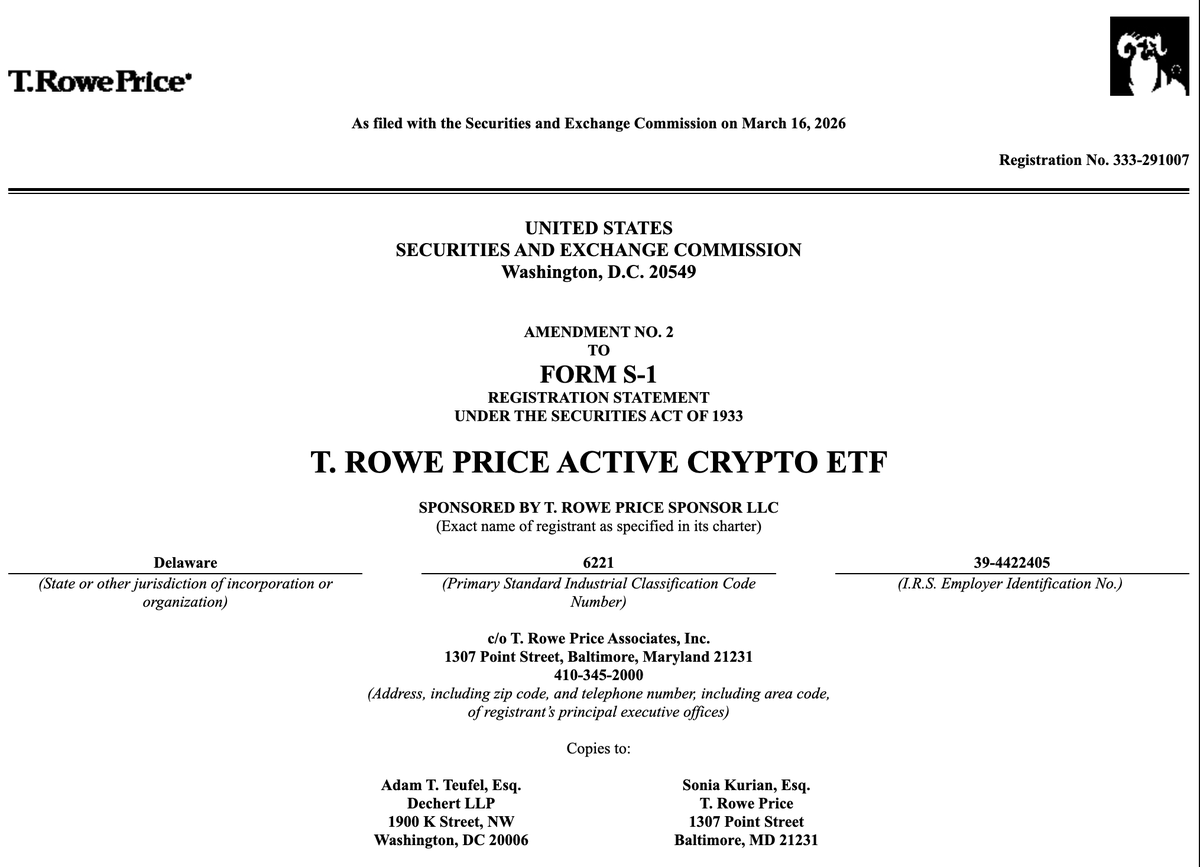 T. Rowe Price ETF Filing | Source: SEC