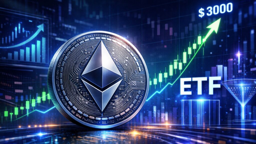 Le prix de l’Ethereum vise les 3 000 dollars après la dernière reprise et l’afflux d’ETF Ether