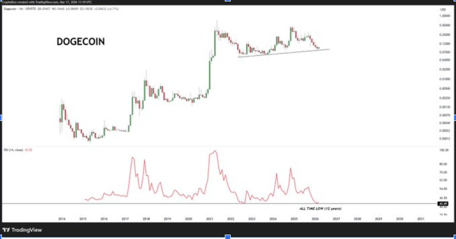 DOGEUSD 1M CHART | SOURCE: X