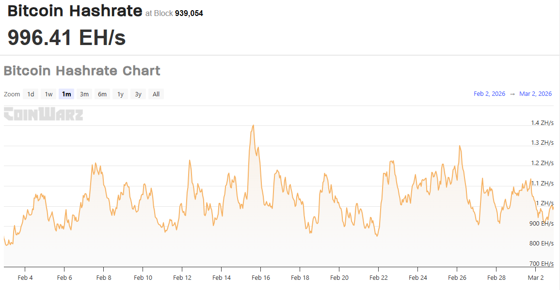 Bitcoin Hashrate | Source: CoinWarz
