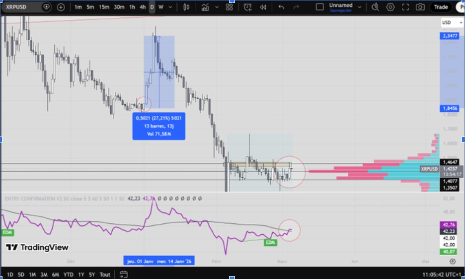 XRPUSD PRICE CHART | SOURCE: X