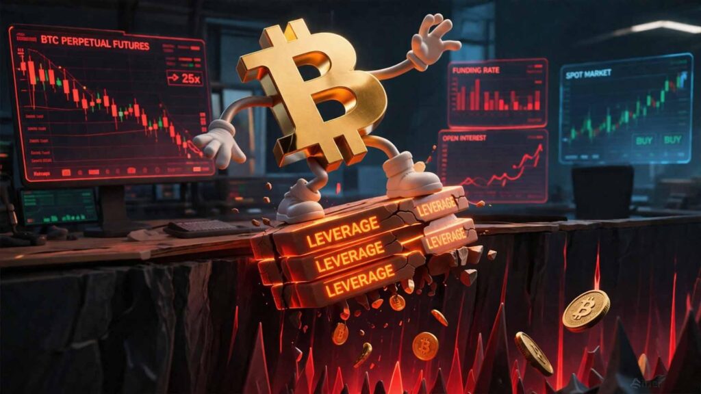Bitcoin Price Faces Liquidation Risk as Leverage Replaces Spot Demand