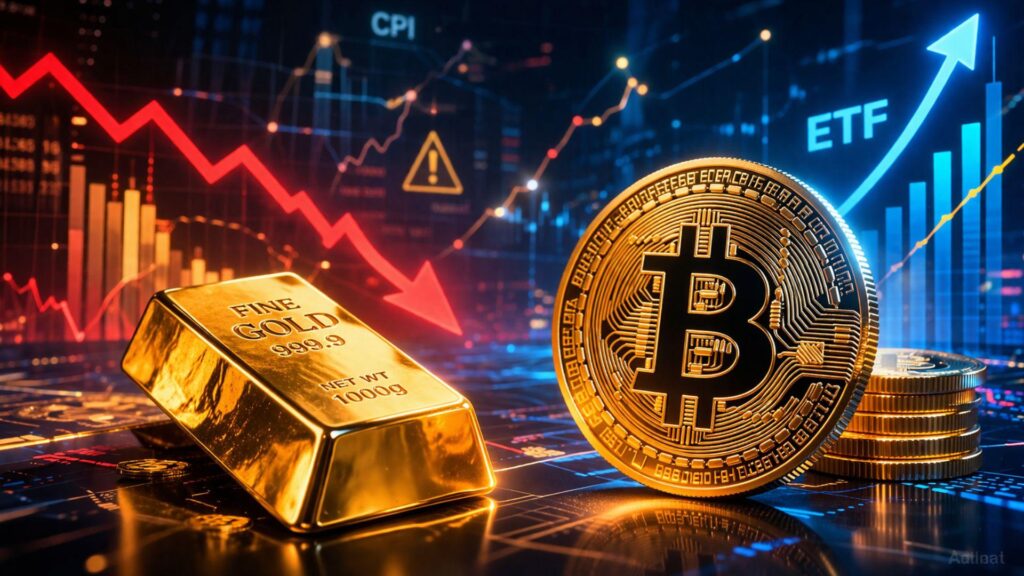 Gold Price Slips on Inflation Concerns as Bitcoin ETF Flows Diverge