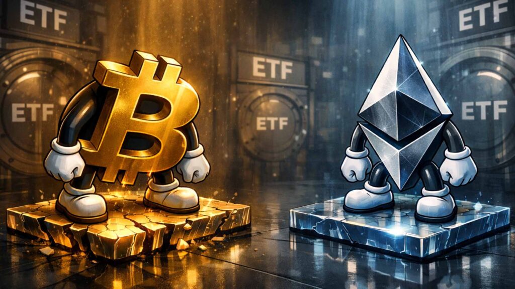 Bitcoin ETFs Lose $291M While Ethereum Records Third Day of Inflows