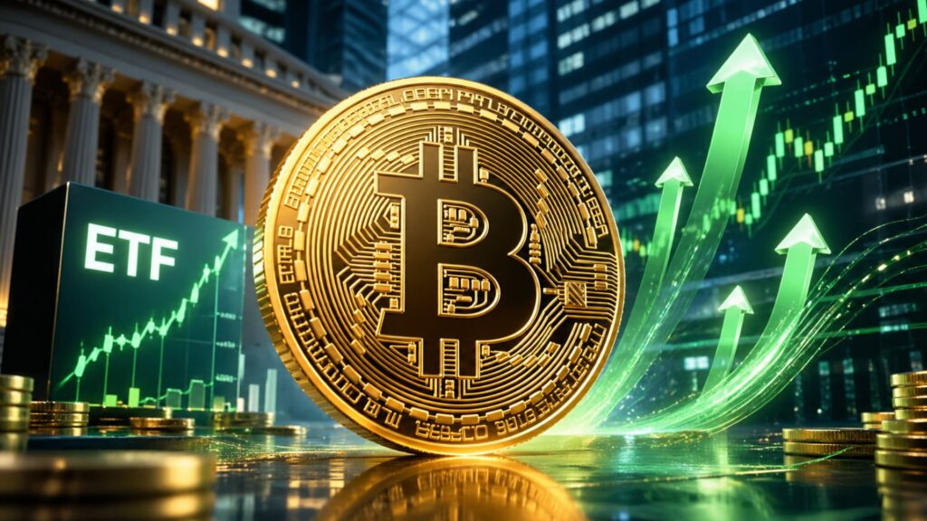 Недельный приток средств в биткоин ETFs составил $824 млн., продлив серию до 4 недель