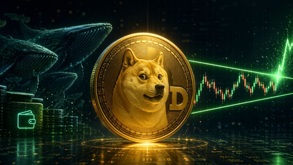 El precio de Dogecoin se tensa mientras la compra de ballenas alimenta la especulación de ruptura