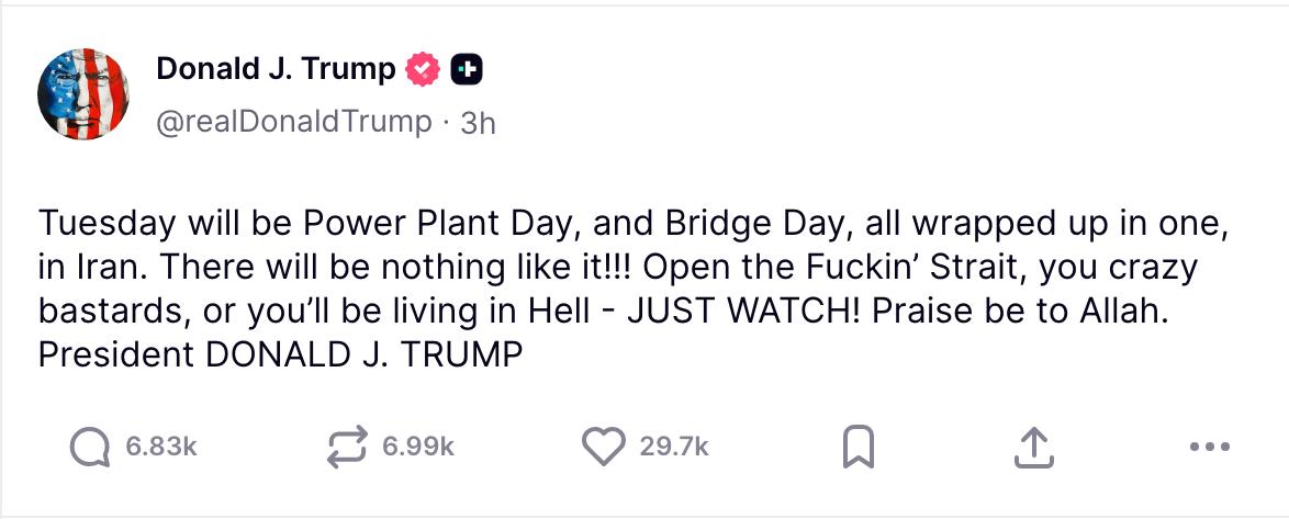 Trump Truth Social post | Source: Truth Social