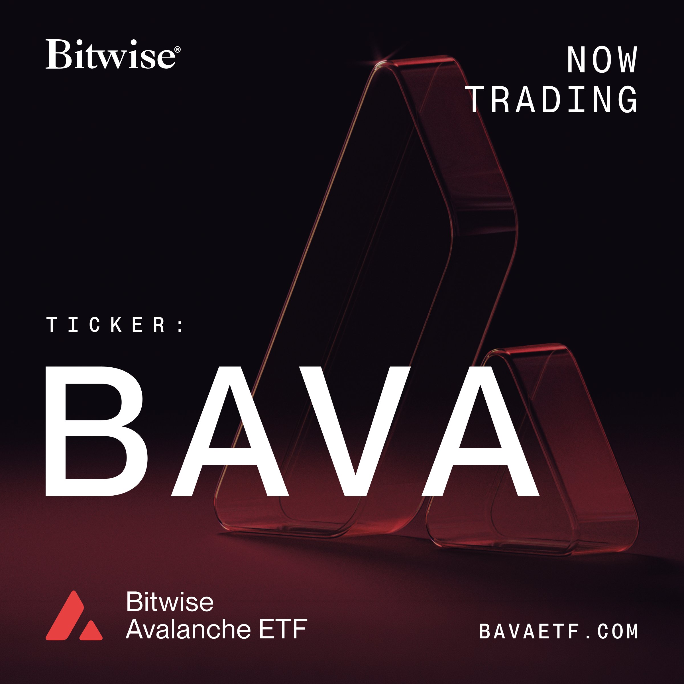 Торговля Avalanche ETF на NYSE (тикер: BAVA) | Источник: Bitwise/X
