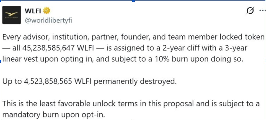 Burn Options | Source: WLFI
