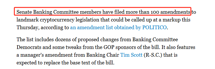 Crypto market bill 100 amendments