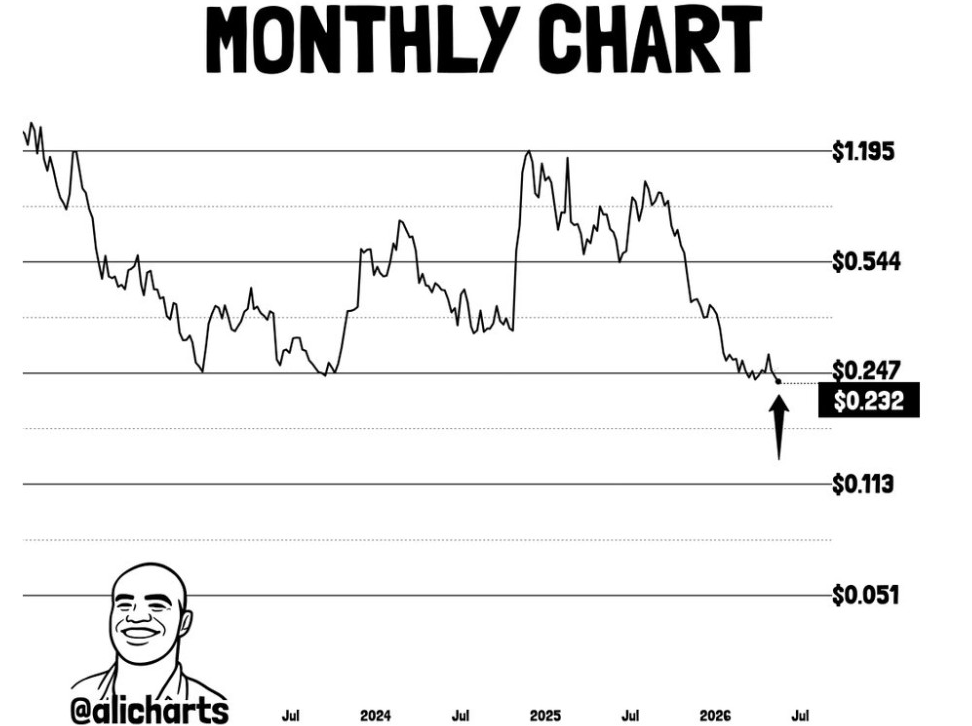 ADA Monthly Chart | Source : Ali, X