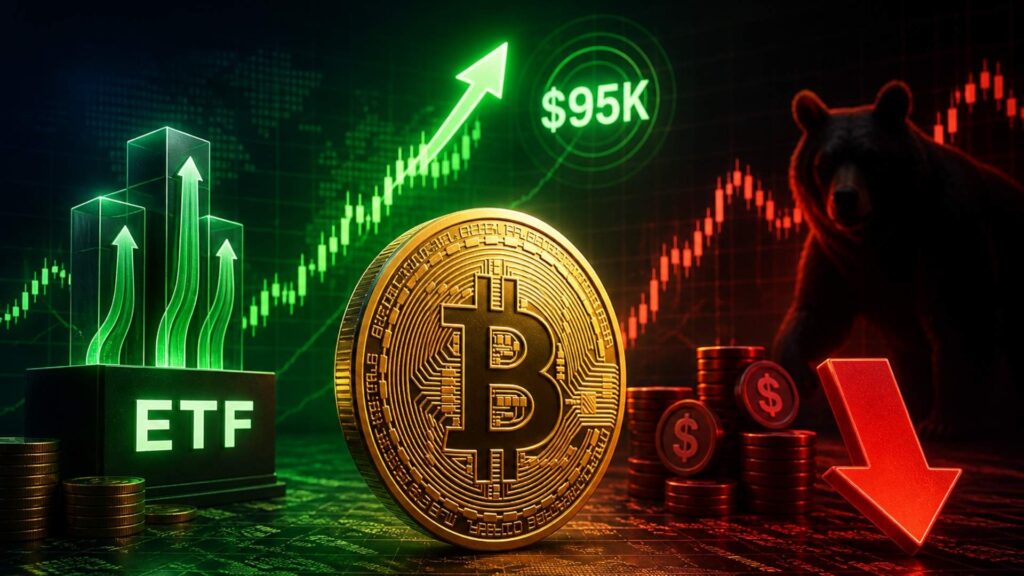 Bitcoin Price Eyes $95K as ETF Flows Hold, Shorts Build