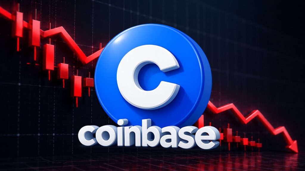 Акции Coinbase падают ниже ключевой поддержки на фоне роста основных рисков
