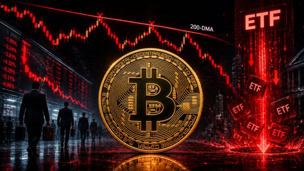 Bitcoin Price Fails to Break 200-DMA, Institutions Take Exit Amid Strong ETF Outflows