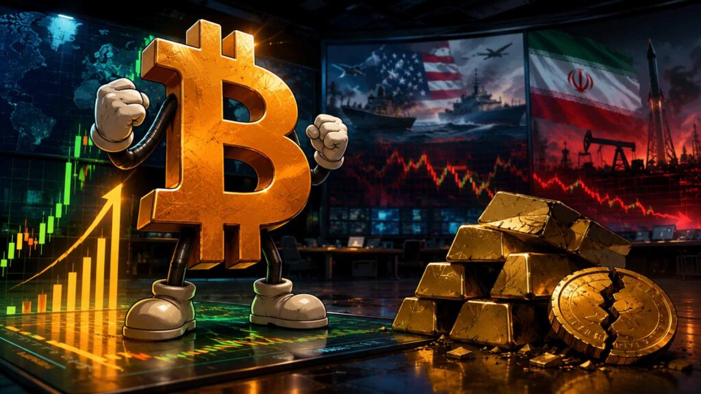 Bitcoin Outperforms Gold by 36% Since U.S.-Iran War Began