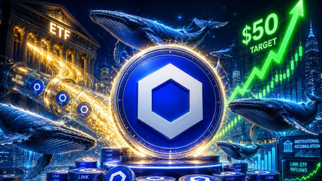 Киты Chainlink покупают 33 миллиона монет, цена LINK стремится к $50, поскольку приток средств в LINK ETF резко увеличился