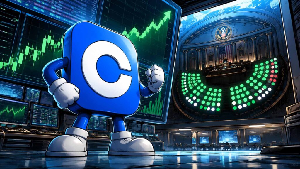บทวิเคราะห์คาดการณ์หุ้น Coinbase พุ่งขึ้น 25% ก่อนการลงคะแนนเสียงในประเด็น CLARITY