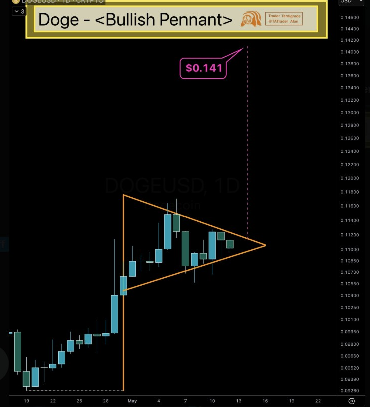 DOGE Bullish Pennant | Source: Tardigrade, X