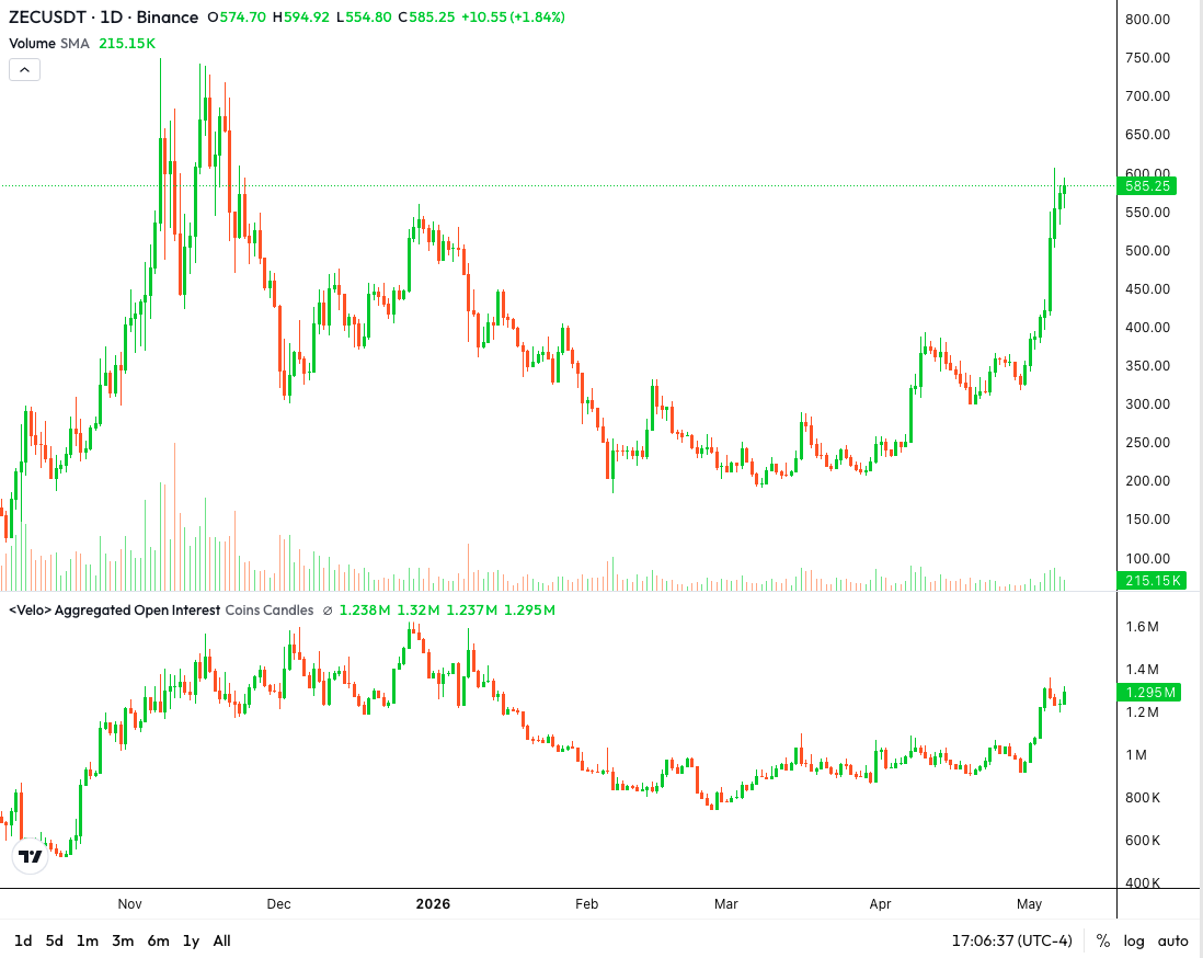ZEC price rally | Source: Austin Barack
