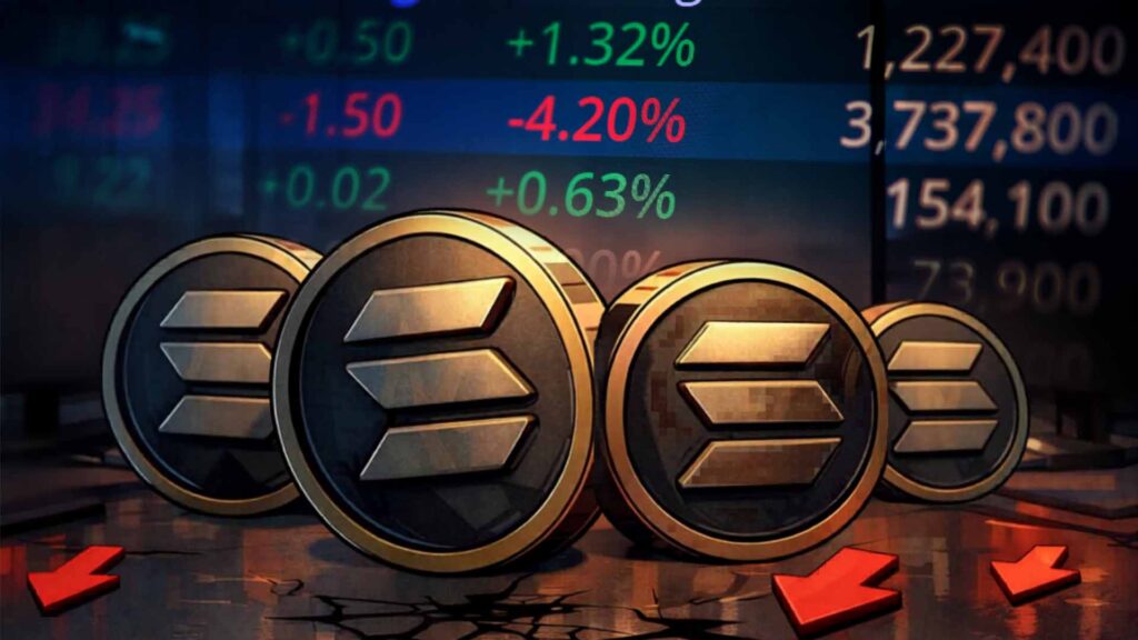 Le prix de Solana chute vers un support clé alors que les sorties d’ETF et l’activité du réseau s’affaiblissent