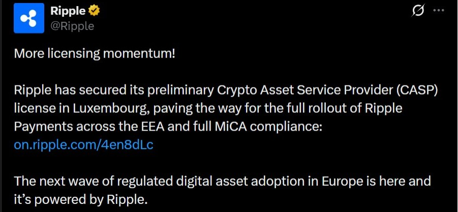 XRP News | Source: X