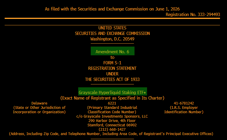 Grayscale Hyperliquid ETF | Source: SEC