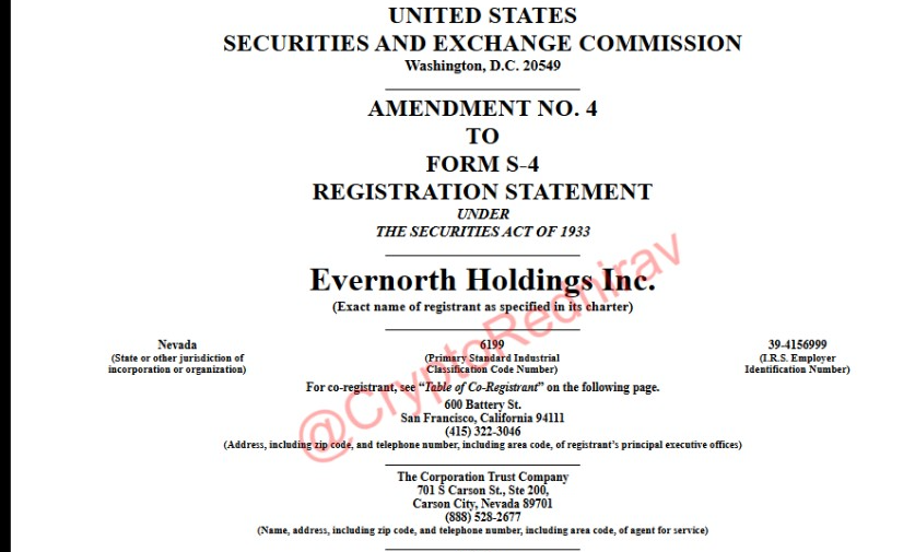 Evernorth Holdings S-4 Filing | Source: X