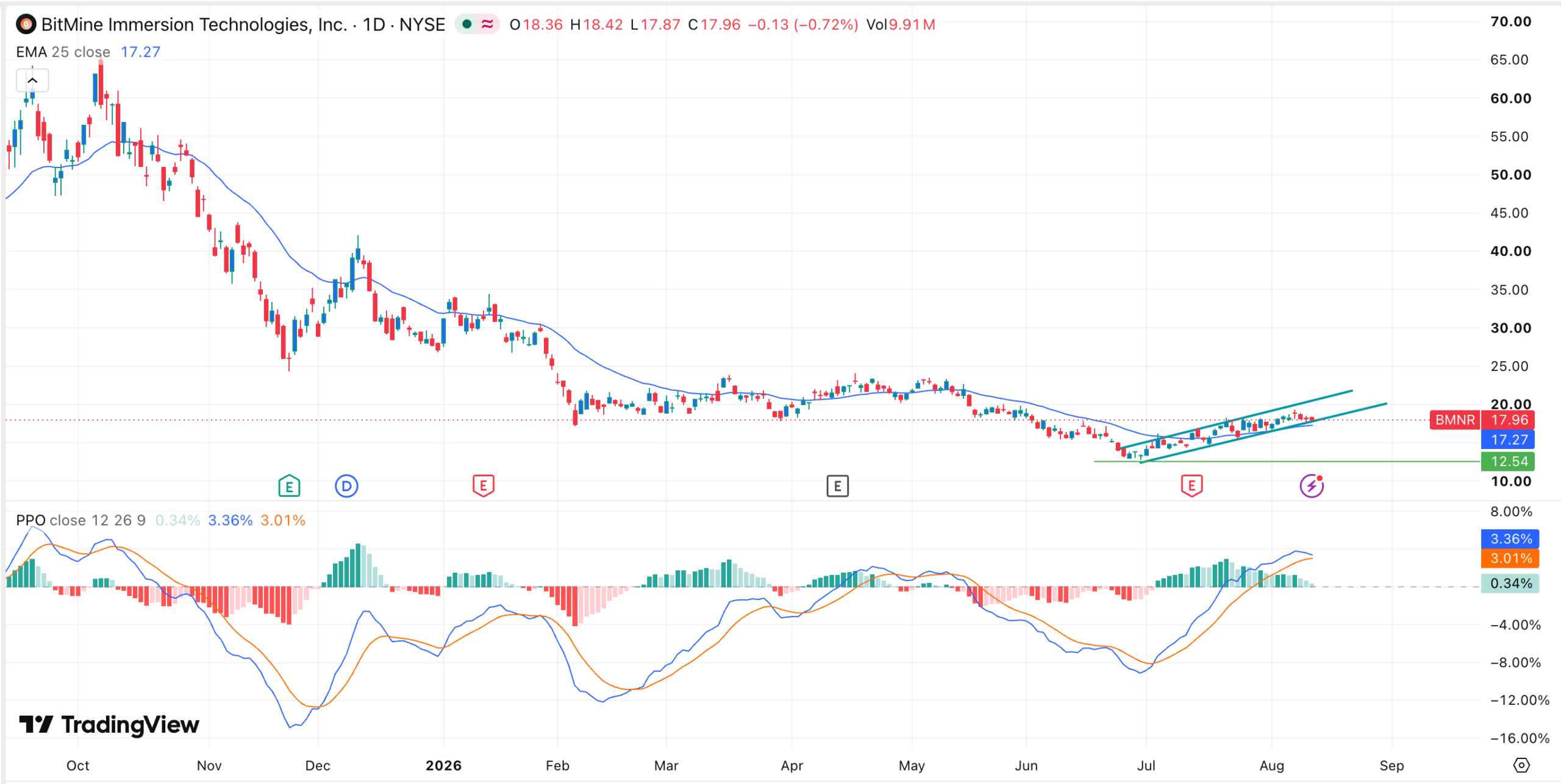 BitMine stock chart | Source: TradingView