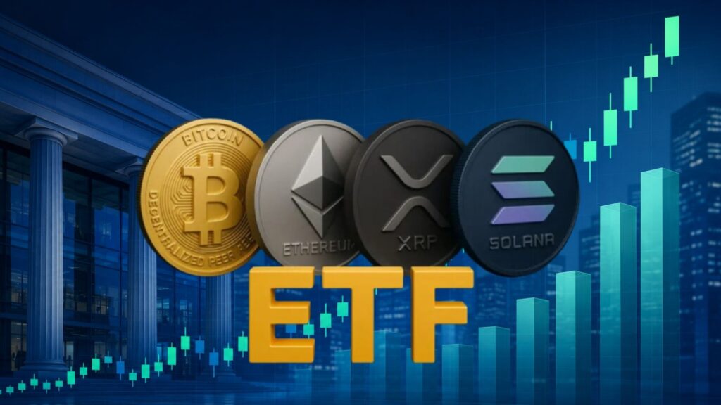 Crypto ETFs: BTC, ETH, SOL, XRP ETFs Record $5 Billion in Inflows