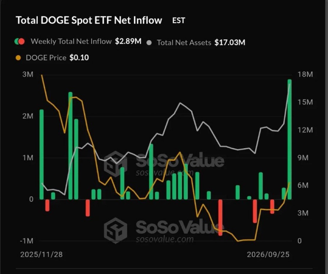 Dogecoin ETF inflows | SosoValue