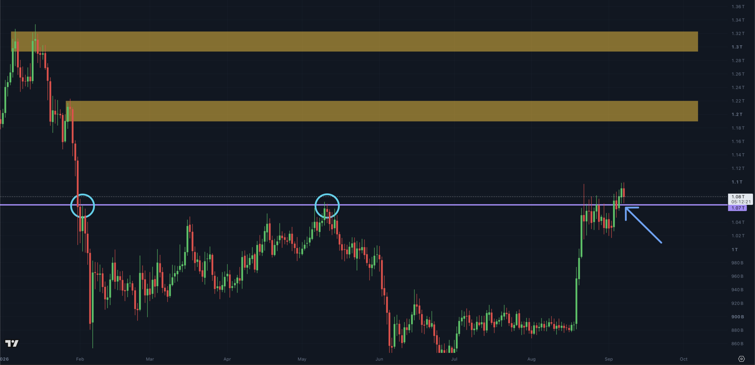 TOTAL2 chart breakout altcoins | Source: The Martini Guy