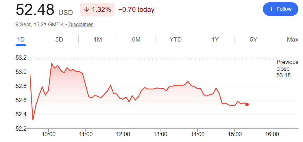 PayPal stock performance. (Source: Google Finance)