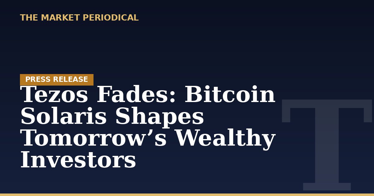 Tezos Fades: Bitcoin Solaris Shapes Tomorrow’s Wealthy Investors