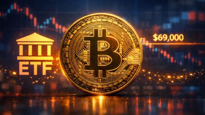 Bitcoin ETFs See Just $22M Weekly Inflows as BTC Struggles at $69K