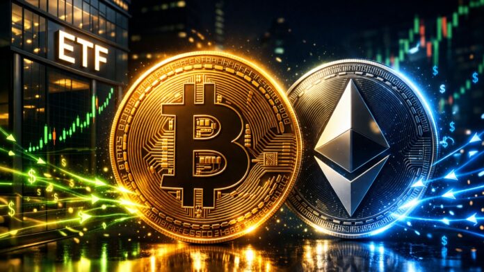 Bitcoin ETFs See $186M Inflows as Ethereum ETFs Add $67.8M