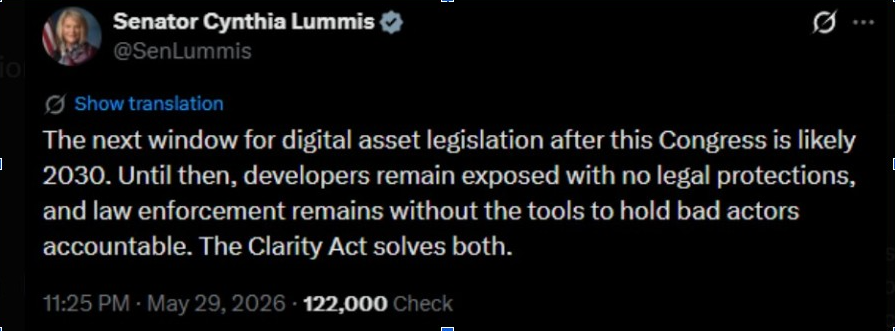 Clarity Act News | Source: X