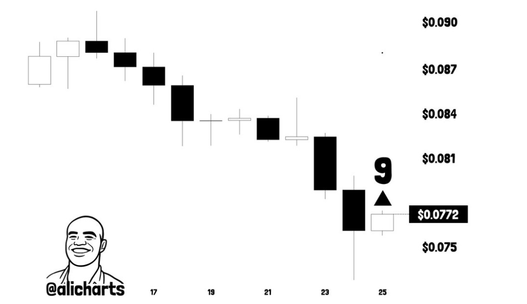 Dogecoin Price Tests $0.073 as Buy Signal Appears Near Historic Support